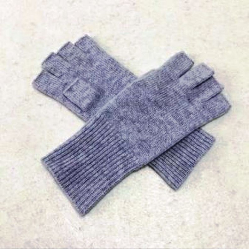 Pure Cashmere Glove Black Fingerless Winter Fashional Glove